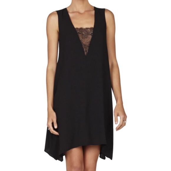 BCBGMAXAZRIA 'Alie' Lace Inset A-Line Dress - Picture 2 of 6